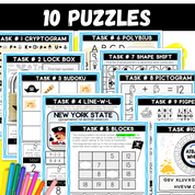 Pirate Treasure Logic Puzzle Escape Room | Summer Printable Activity for Grades 4–6 | 10 Puzzle Adventure