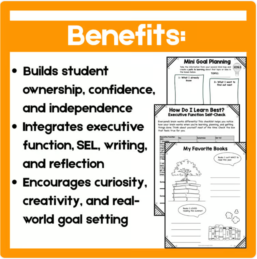 All About Me Back-to-School Project | PBL with Executive Function Skills