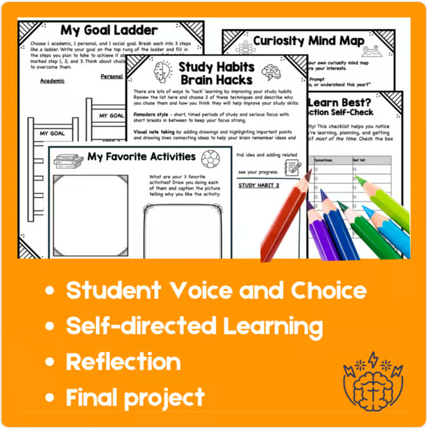 All About Me Back-to-School Project | PBL with Executive Function Skills
