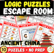 Ancient China Escape Room | Logic Puzzle Activity for Grades 4–6 (10 Puzzles)