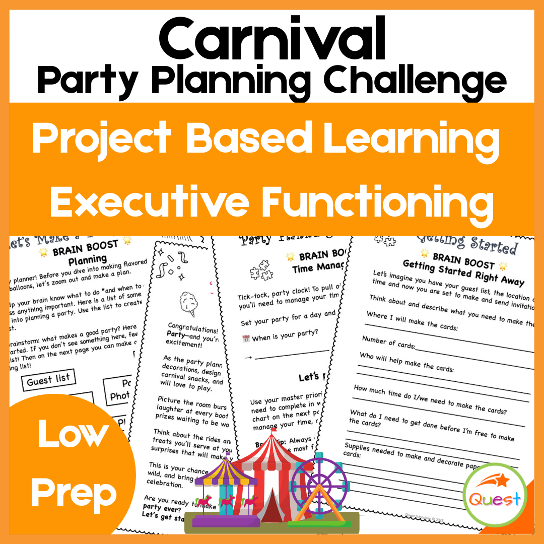 Carnival Party Planning Challenge | Project-Based Learning with Executive Function Skills