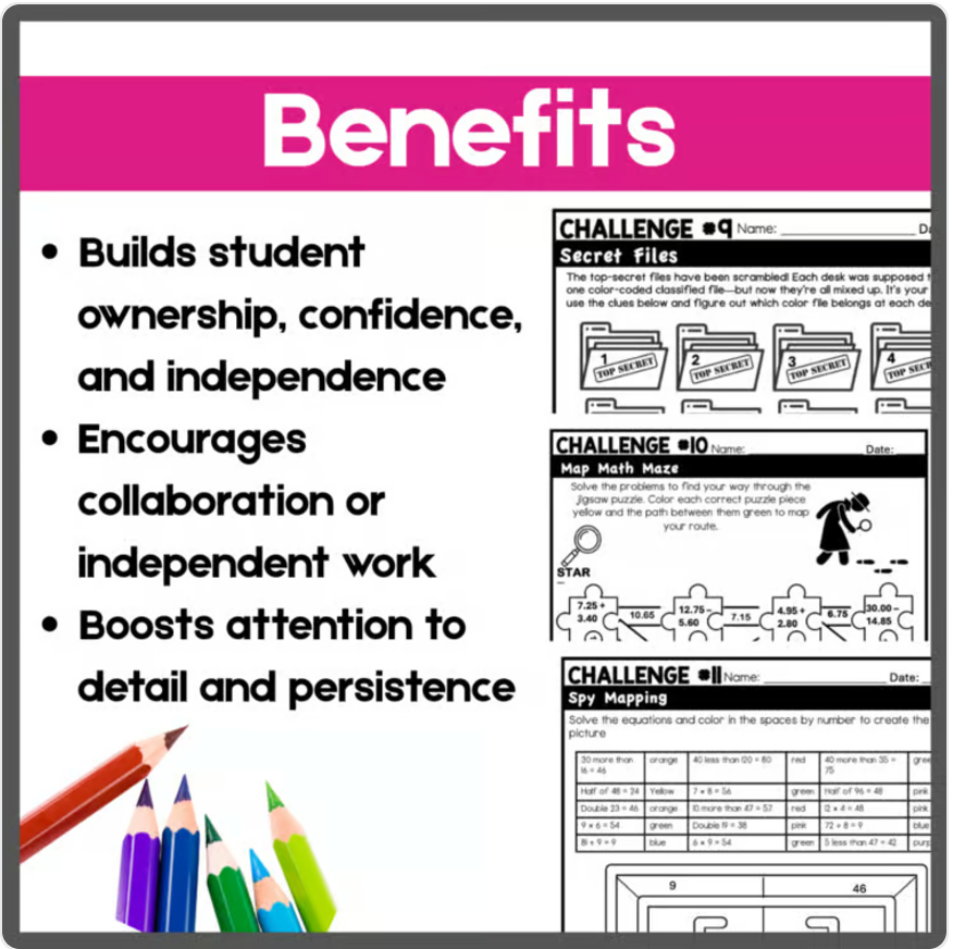 Detective Logic Puzzles & Brain Teasers | Problem-Solving Activities for Grades 4–6