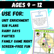 Zombie Logic Puzzle Escape Room | Halloween Activity for Grades 4–6 | 10 Brain-Bending Puzzles