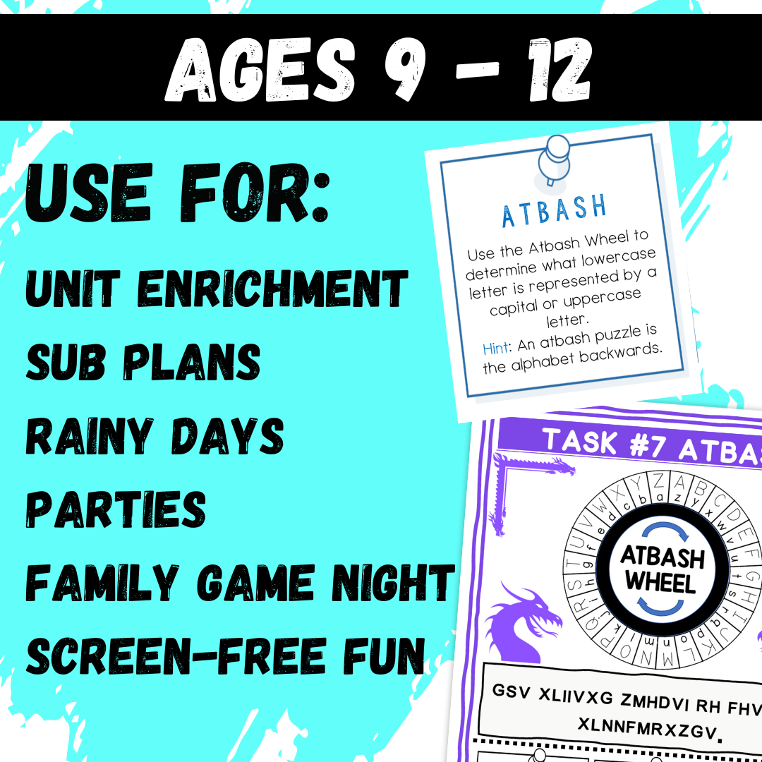 Dragon’s Den Logic Puzzle Escape Room | Grades 4–6 Activity | 10 Printable Brain Teasers