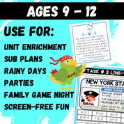 Pirate Treasure Logic Puzzle Escape Room | Summer Printable Activity for Grades 4–6 | 10 Puzzle Adventure