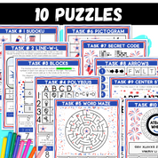 4th of July Logic Puzzle Escape Room | Printable Summer Activity for Grades 4–6 | 10 Festive Brain Games