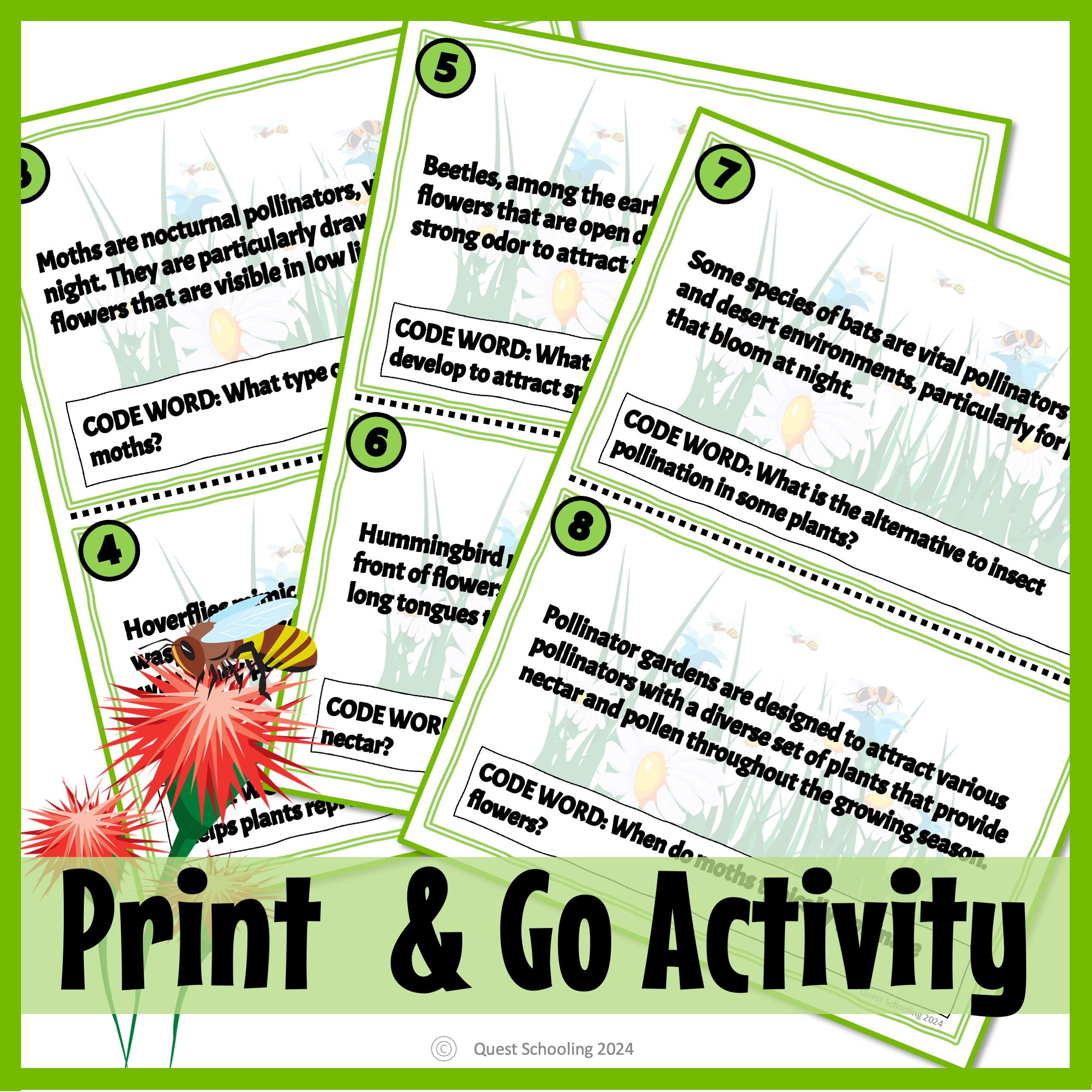 Insects & Pollinators Science Scavenger Hunt for Kids 9-13