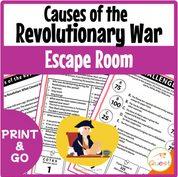 Causes of the American Revolution Escape Room | History Game for Grades 4–6