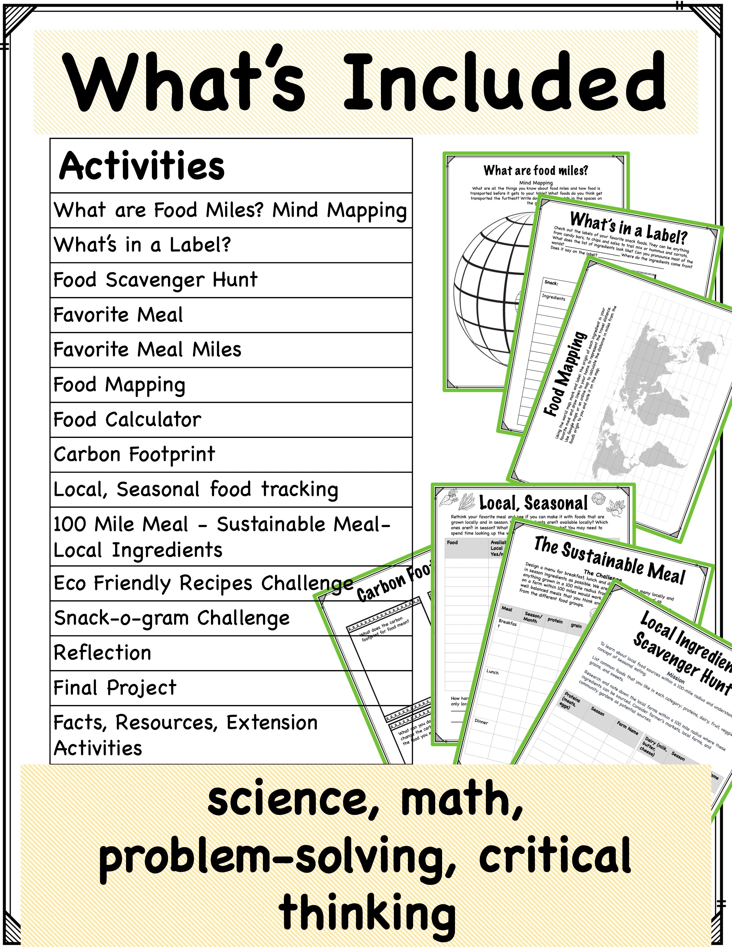 Food Miles Project Based Learning PBL for Environment and Sustainability
