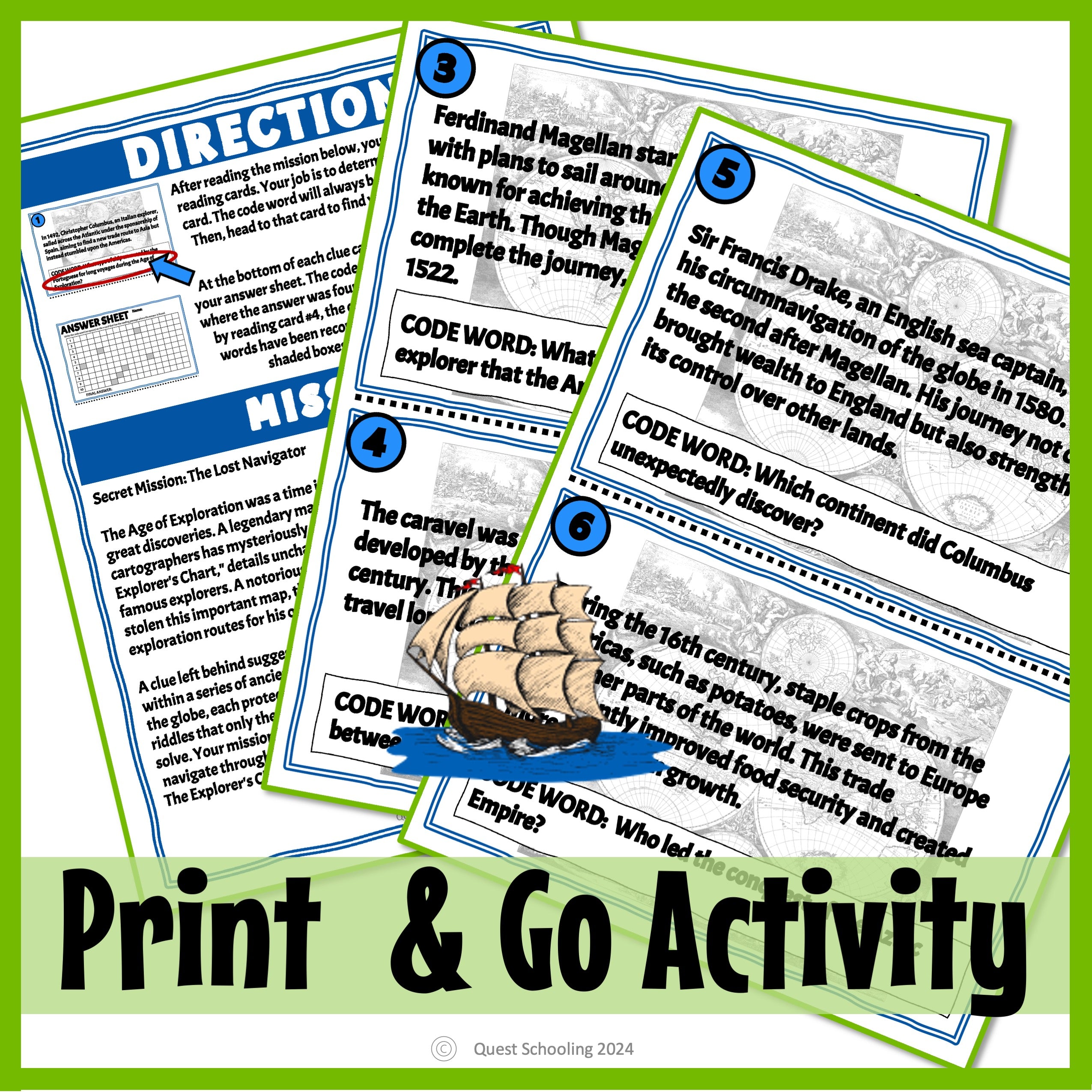 Age of Exploration Scavenger Hunt | World History Activity for Grades 5–7