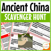 Ancient China History Social Studies Scavenger Hunt for Kids 9-13