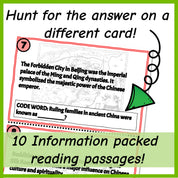 Ancient China History Social Studies Scavenger Hunt for Kids 9-13