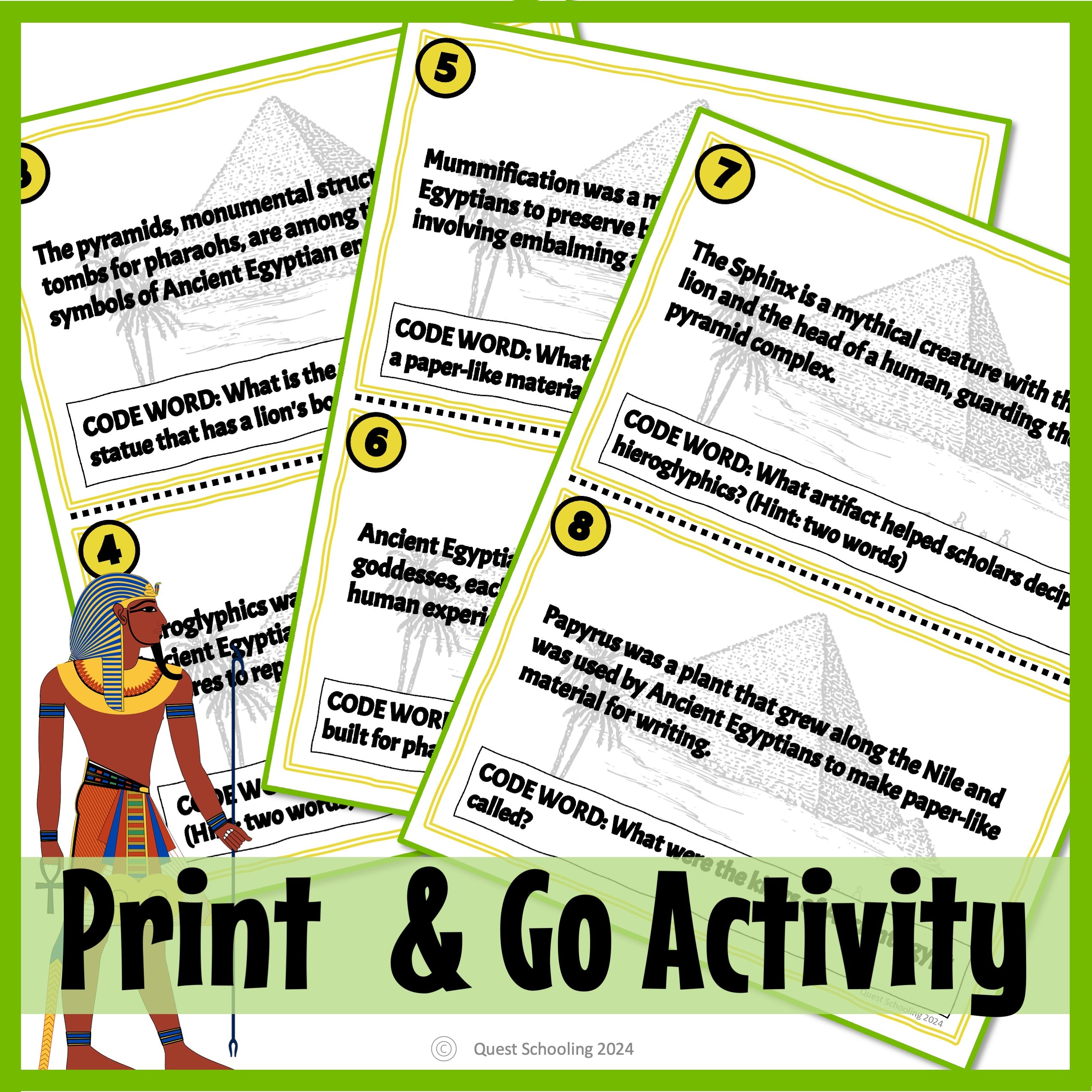 Ancient Egypt History Social Studies Scavenger Hunt for Kids 9-13