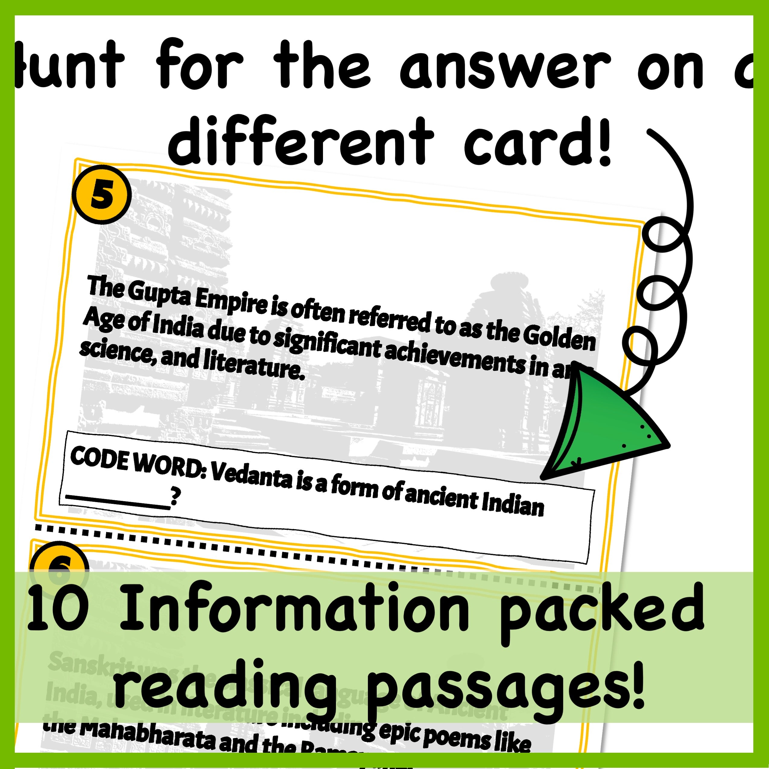 Ancient India Social Studies History Scavenger Hunt for Kids 9-13