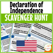 Declaration of Independence History and Civics Scavenger Hunt for Kids 9-13