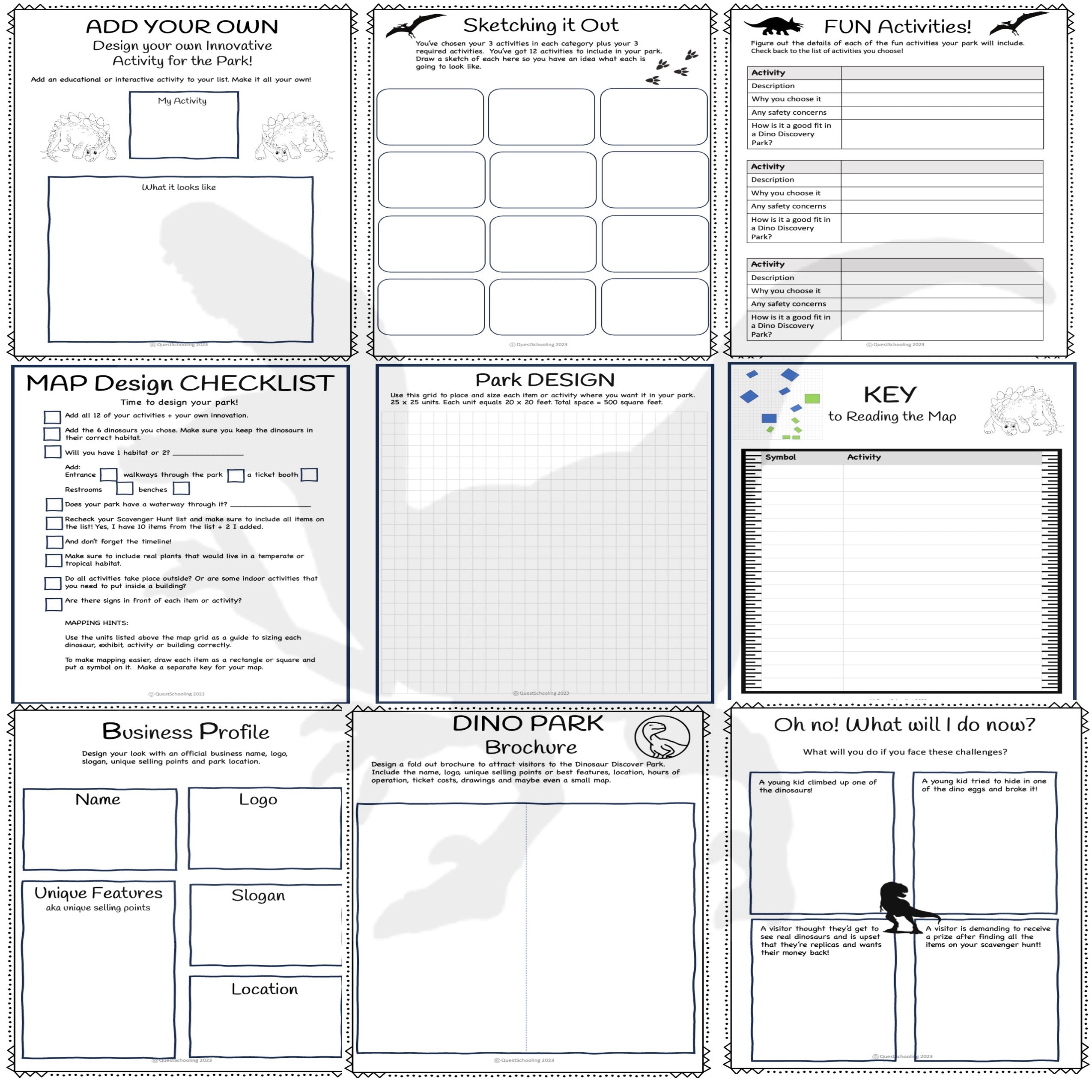 Dinosaur Discovery Park Project Based Learning PBL Science Entrepreneurship ELA