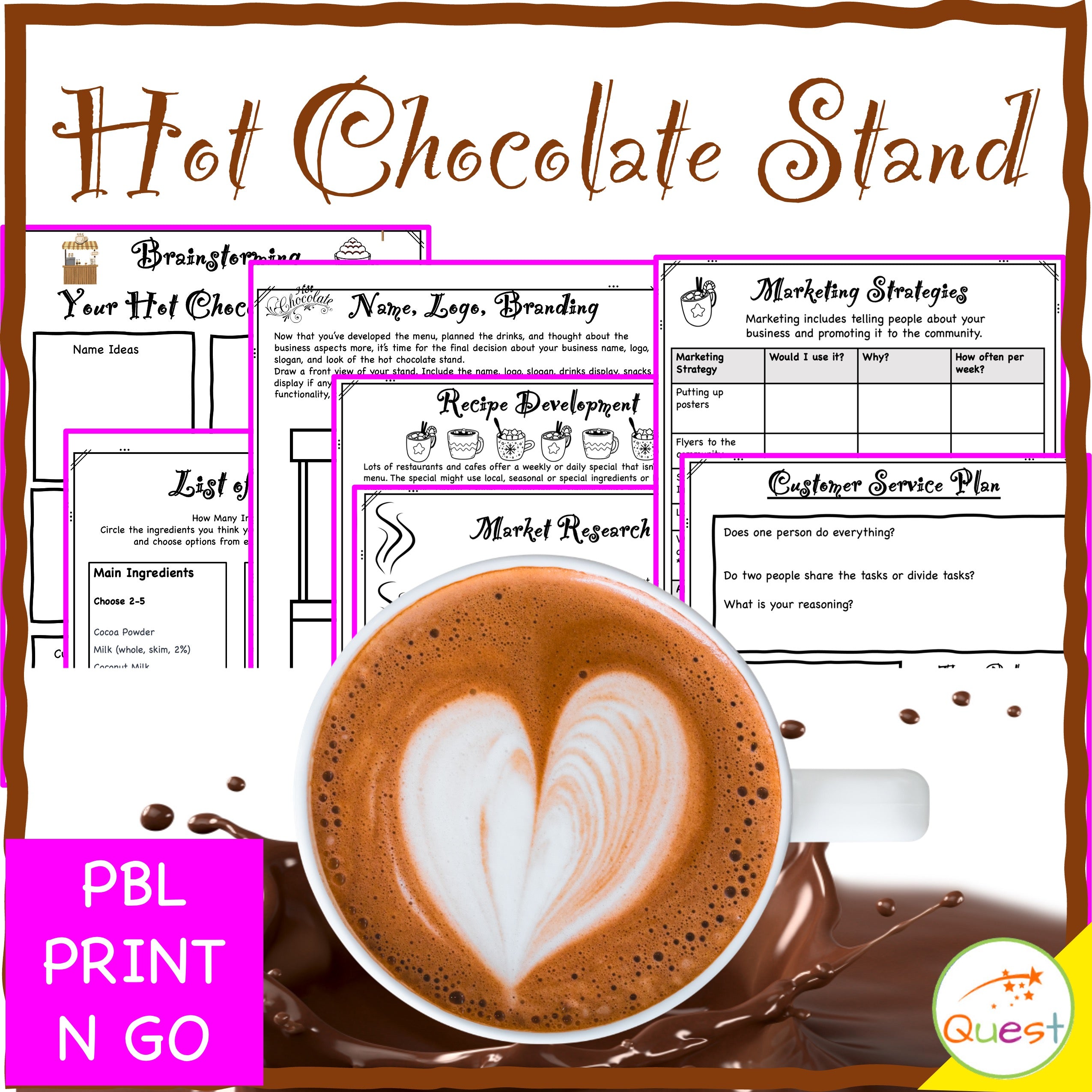 Hot Chocolate Stand Project Based Learning PBL Entrepreneurship