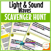 Light and Sound Waves Physical Science Scavenger Hunt for Kids 9-13