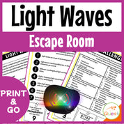 Light Waves Physics Educational Escape Room for Kids 9-13