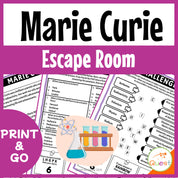 Marie Curie History of Radioactivity Educational Escape Room for Kids 9-13