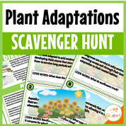 Plant Adaptations Biology Scavenger Hunt for Kids 9-13