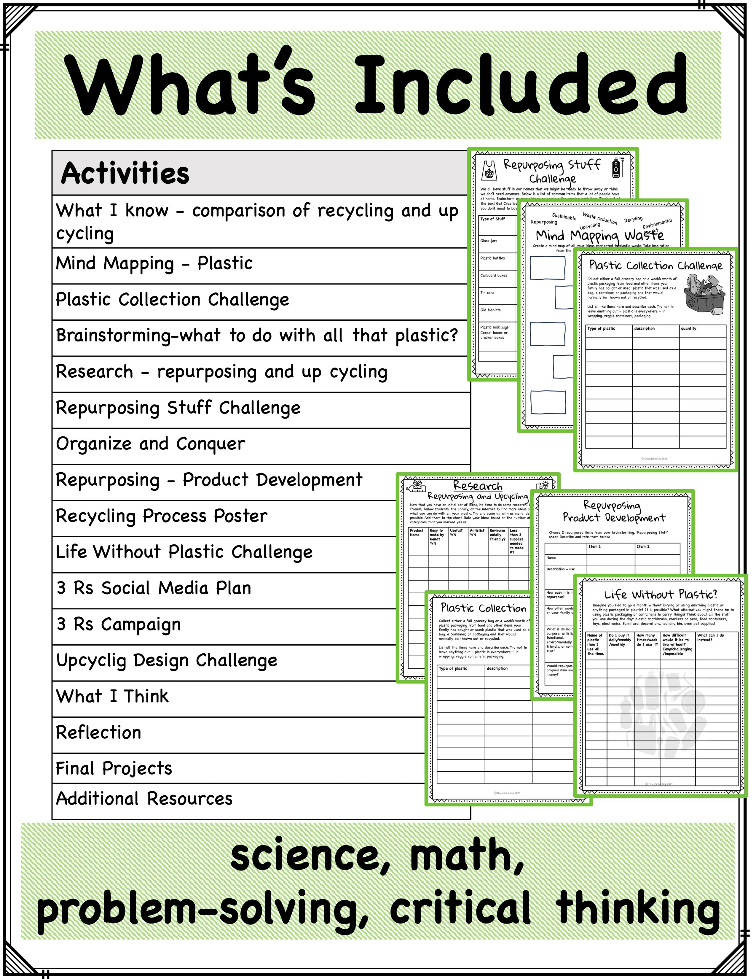 Plastic Waste Challenge - Project Based Learning PBL Environment Sustainability