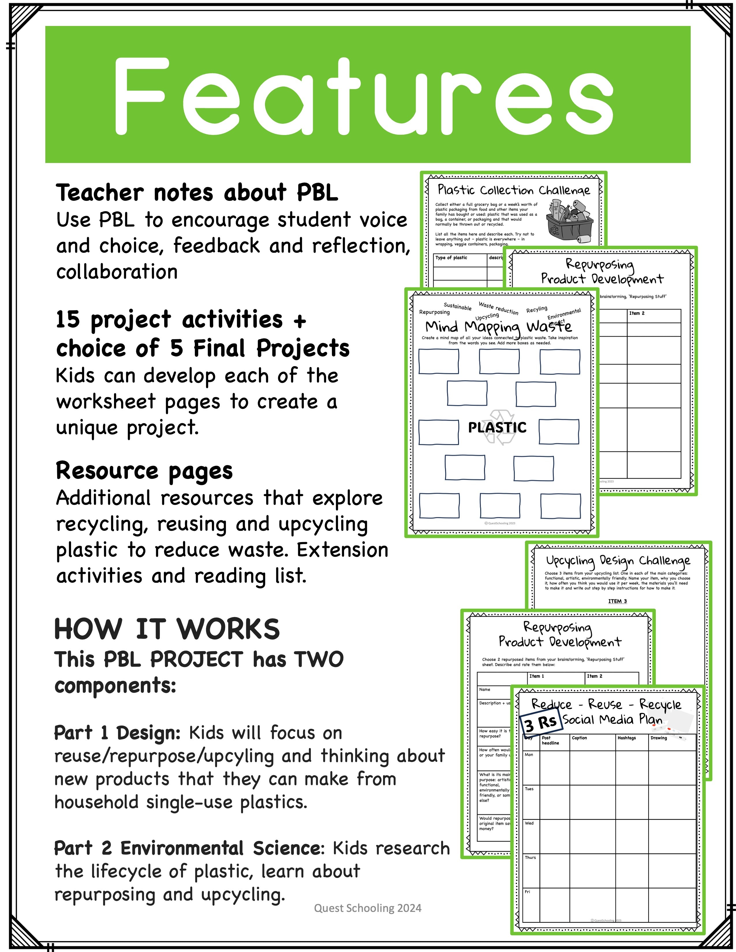 Plastic Waste Challenge - Project Based Learning PBL Environment Sustainability