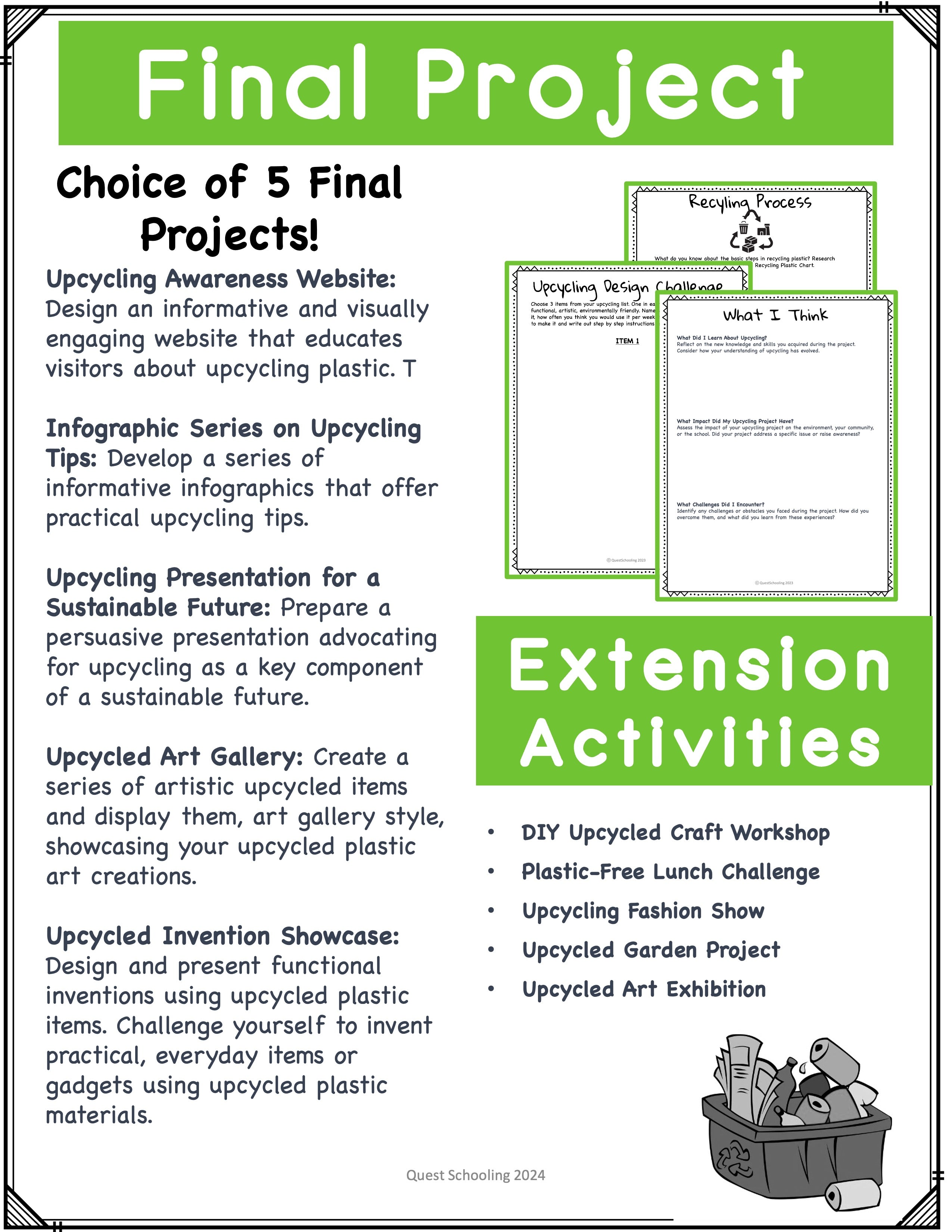 Plastic Waste Challenge - Project Based Learning PBL Environment Sustainability