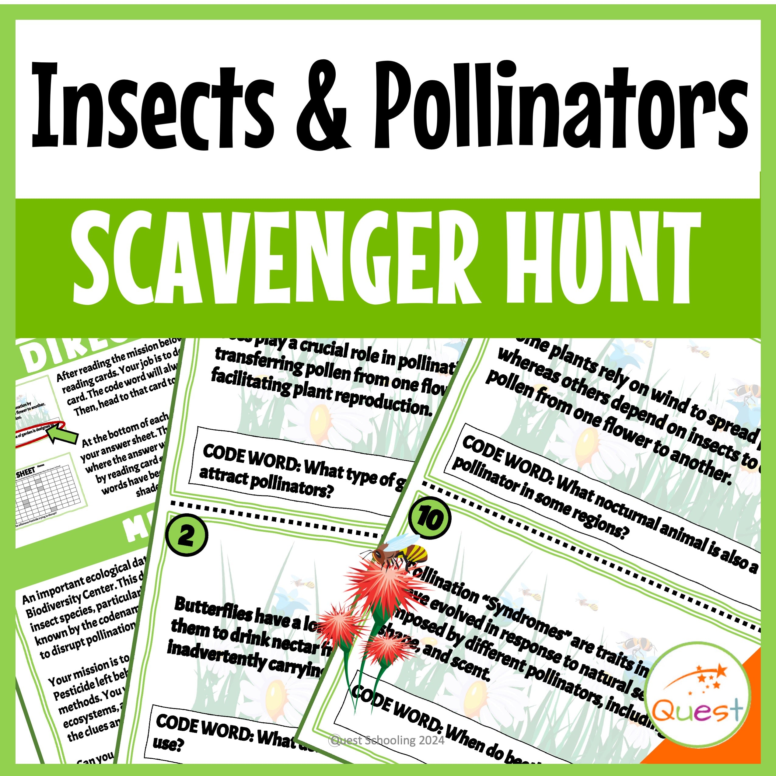 Insects & Pollinators Science Scavenger Hunt for Kids 9-13