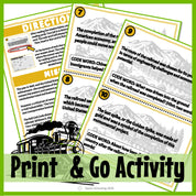 Transcontinental Railroad U.S. History Scavenger Hunt for Kids 9-13