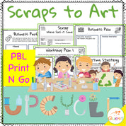 Scraps to Art I Project Based Learning PBL Environment, Entrepreneur, Art