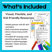Self-Paced Learning Toolkit &amp; Executive Function Planner for Homeschool