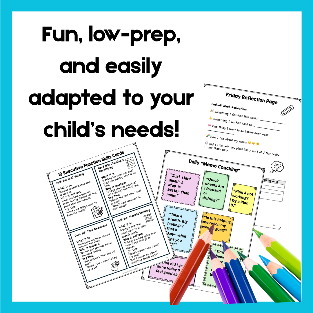 Self-Paced Learning Toolkit &amp; Executive Function Planner for Homeschool