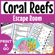 Coral Reefs Educational Escape Room for Kids 9-13