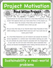 Food Miles Project Based Learning PBL for Environment and Sustainability