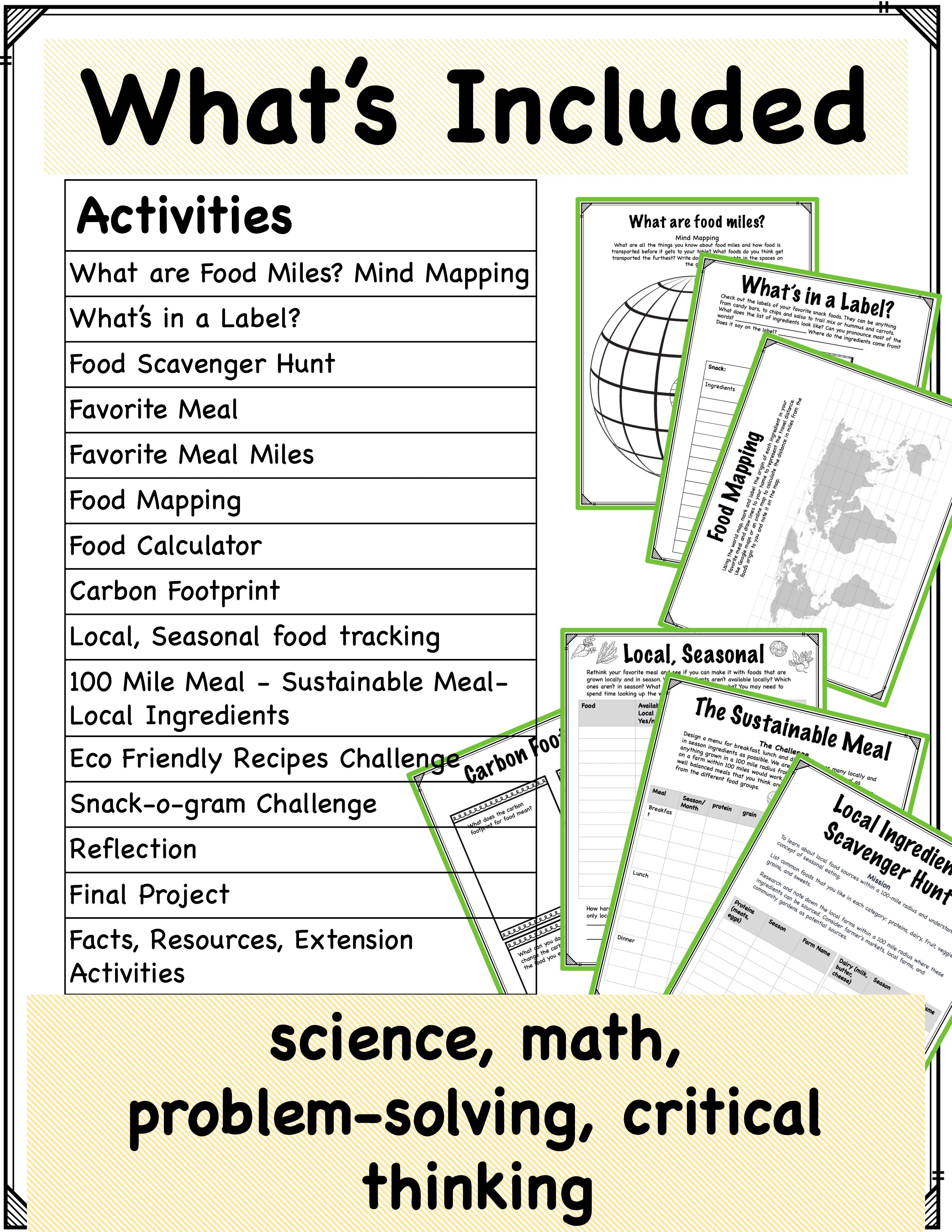 Food Miles Project Based Learning PBL for Environment and Sustainability