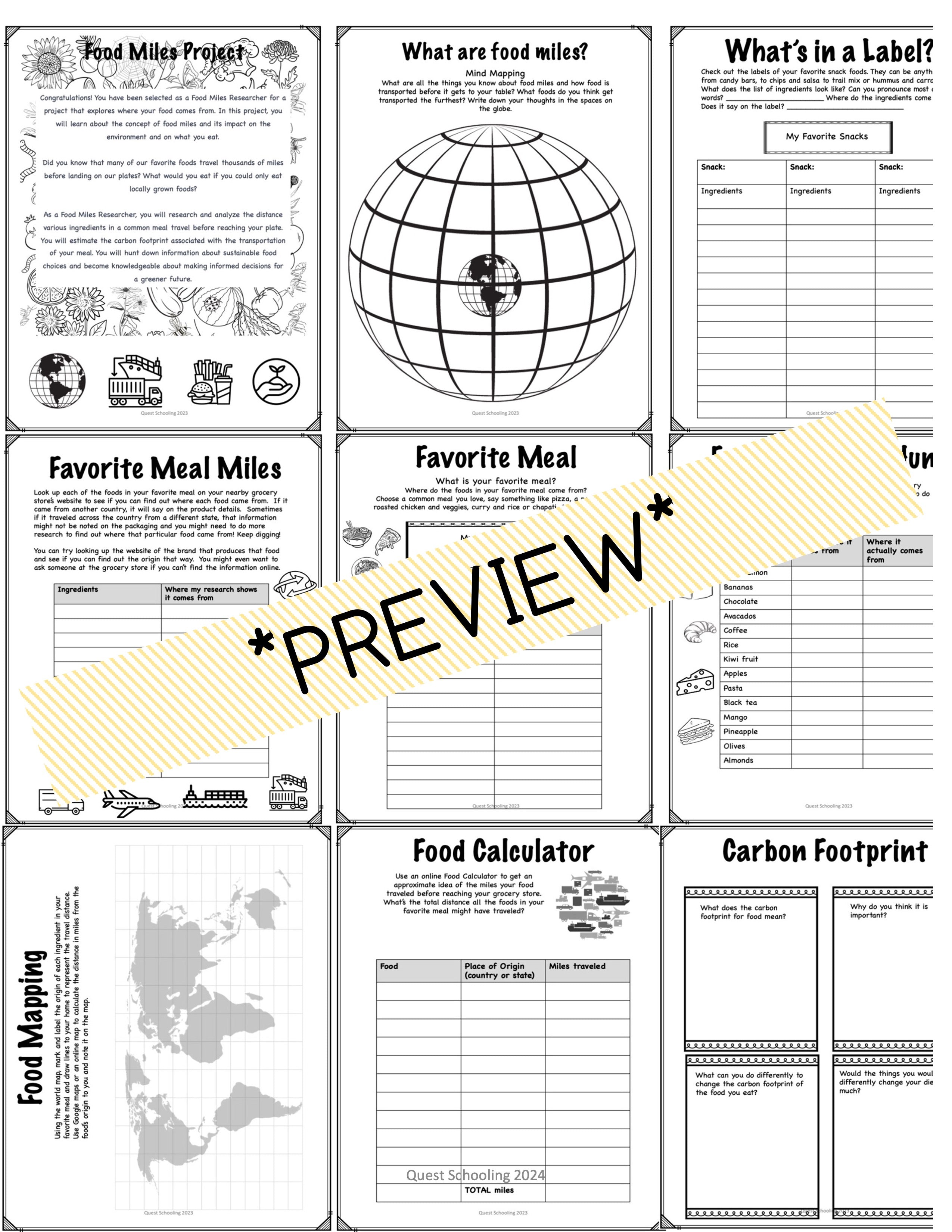 Food Miles Project Based Learning PBL for Environment and Sustainability