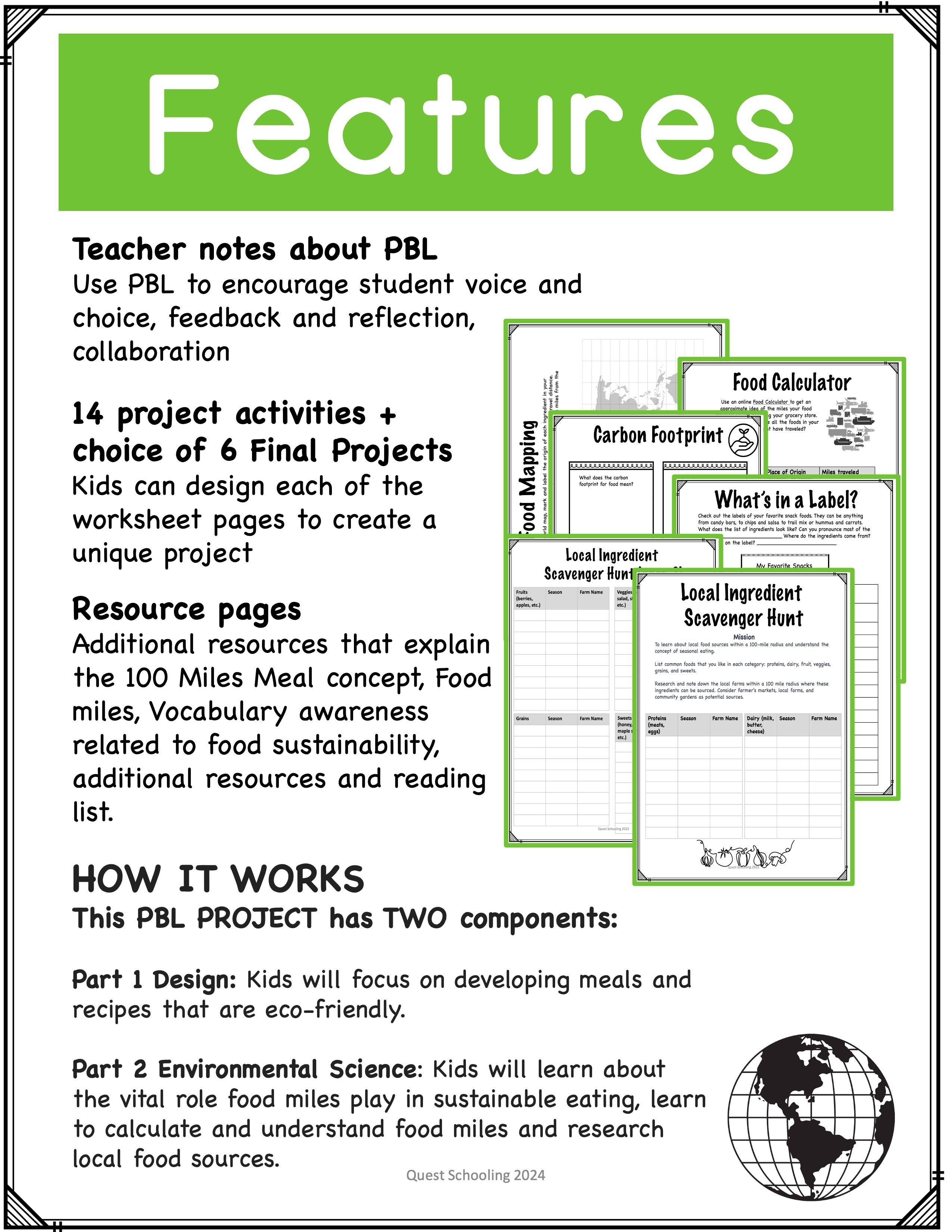 Food Miles Project Based Learning PBL for Environment and Sustainability