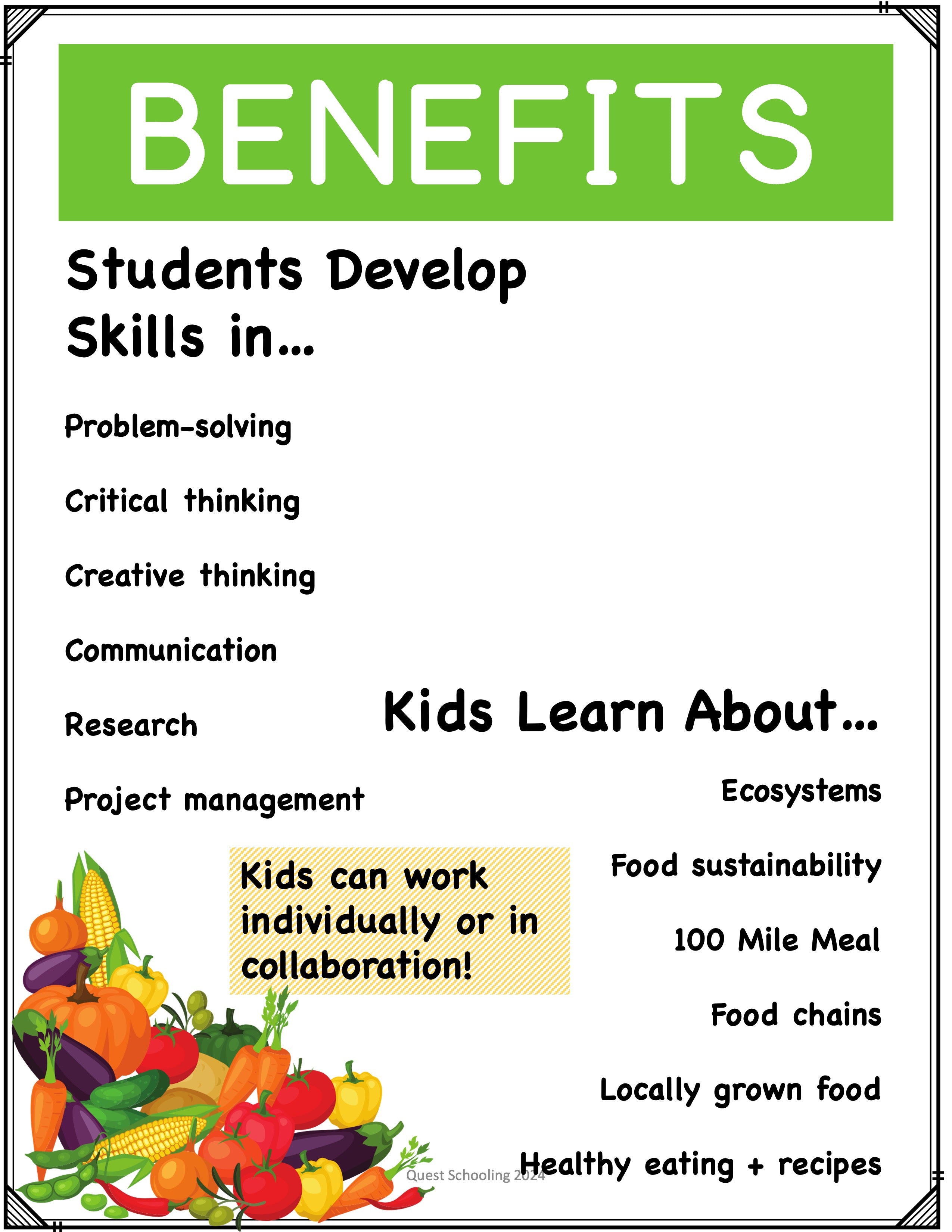 Food Miles Project Based Learning PBL for Environment and Sustainability