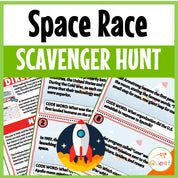 Space Race U.S. Technology Social Studies History Scavenger Hunt for Kids 9-13