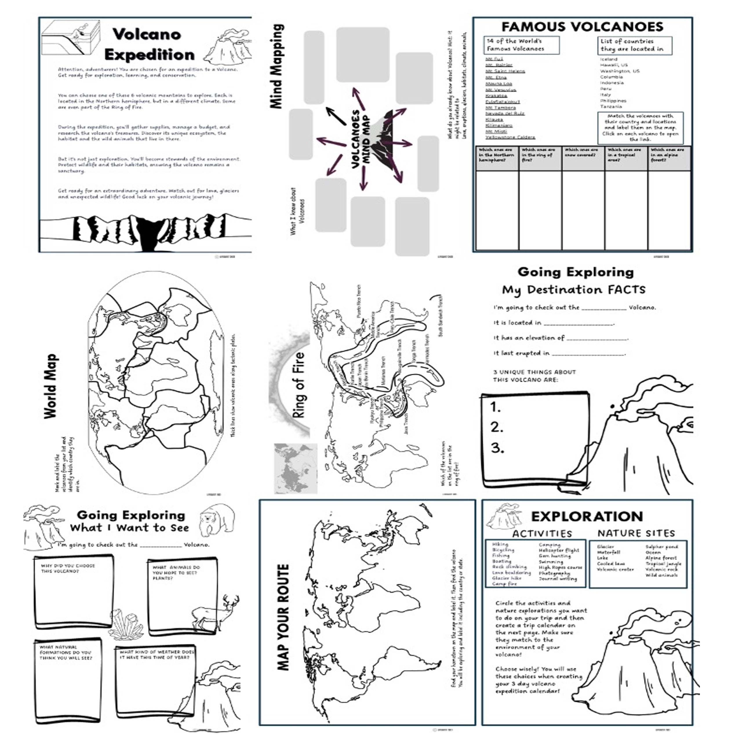 Volcano Expedition Project Based Learning PBL Natural Science, Geology, ELA