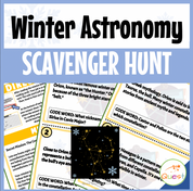 Winter Astronomy Stars and Constellations Scavenger Hunt for Kids Ages 9-12