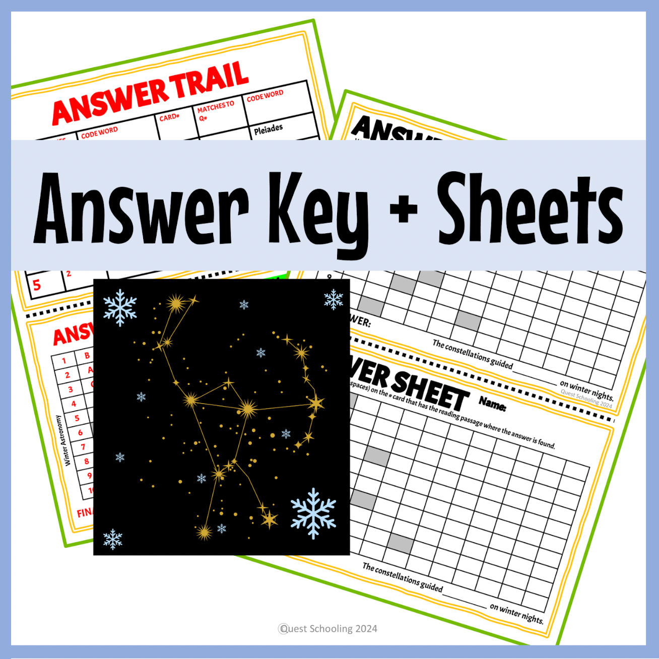 Winter Astronomy Stars and Constellations Scavenger Hunt for Kids Ages 9-12