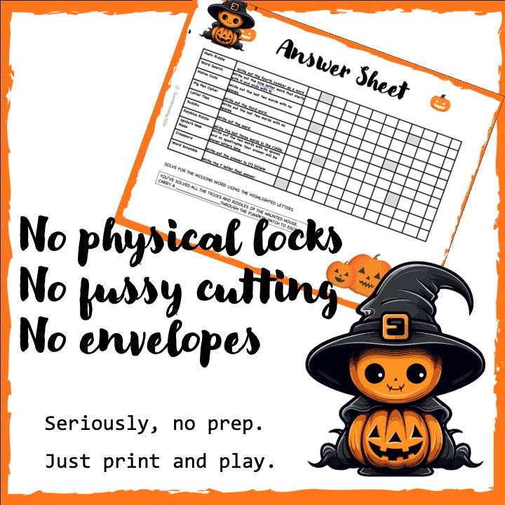 Pumpkin Patch Escape Room Game for Kids 9-12